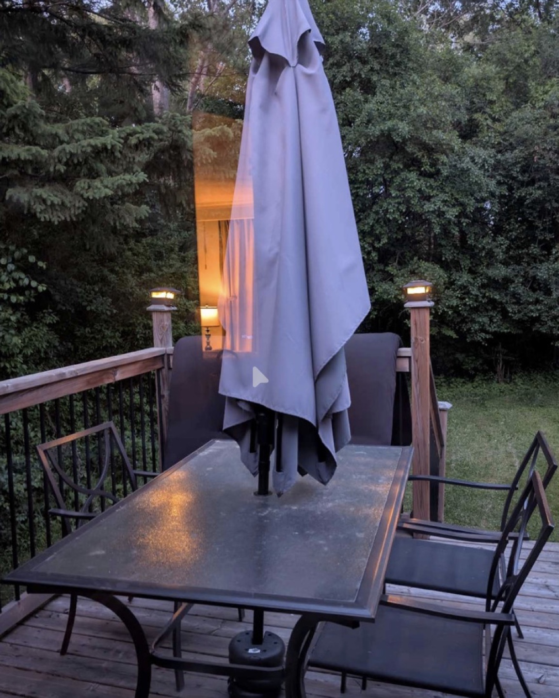Patio Dining Set with Umbrella