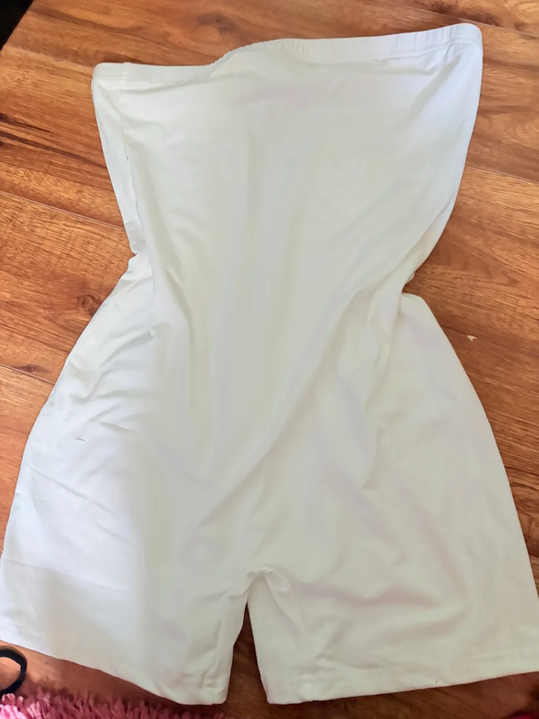 Shein White Strapless Jumpsuit - Size L thumbnail