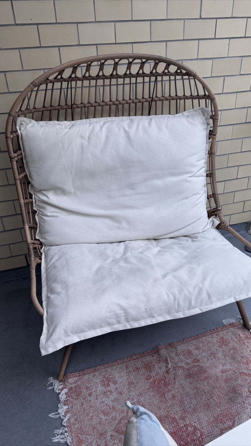 Outdoor Chair with Cushions for 2 people