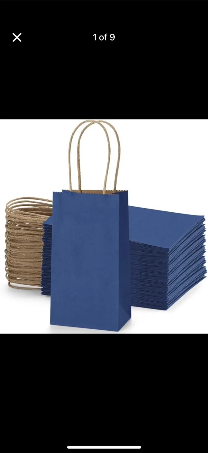 BagDream 30 Pack 3.5x2.4x6.7 Inches Small Paper Gift Bags 🥕 thumbnail