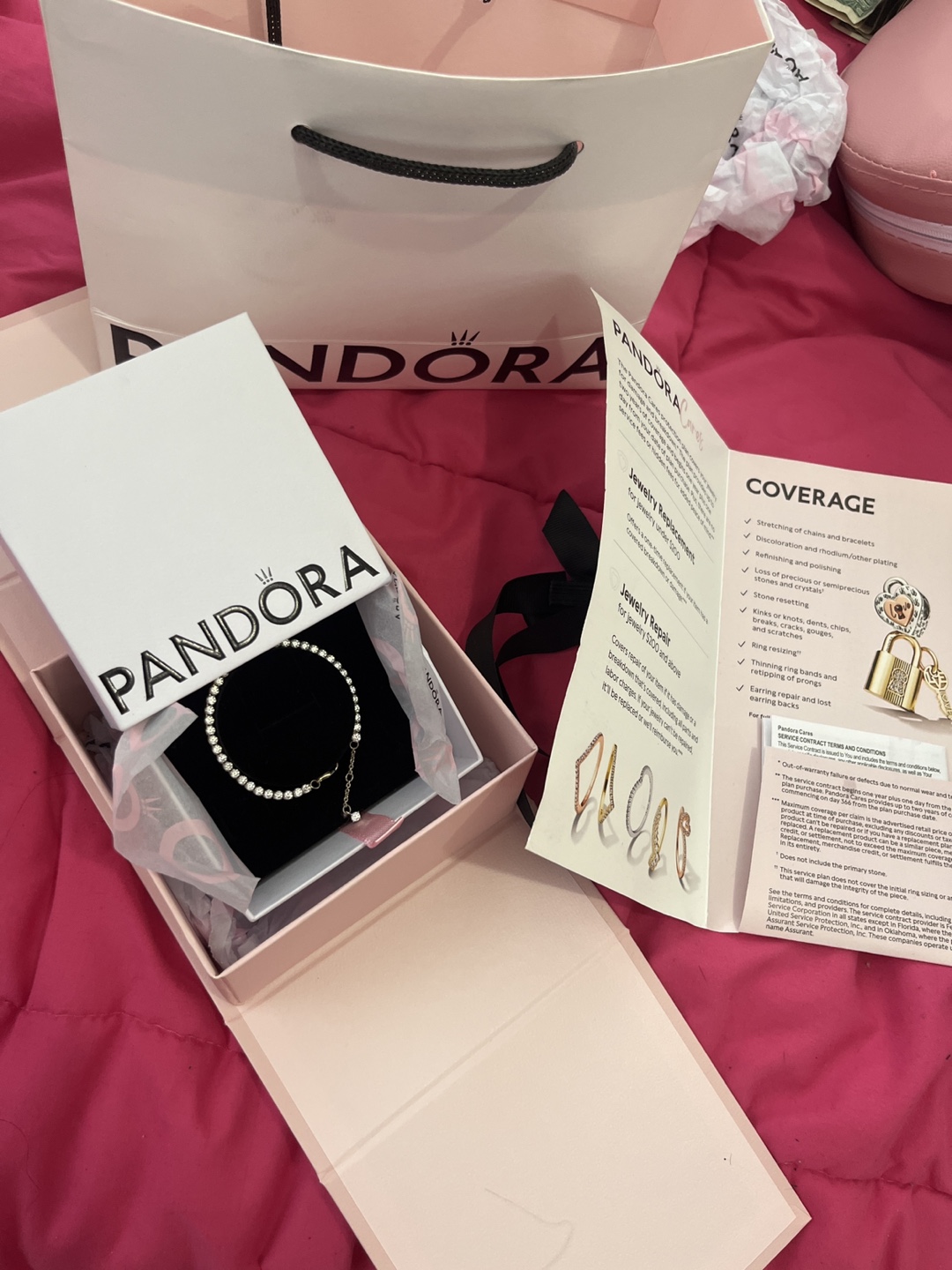 Pandora Bracelet with Box and Packaging