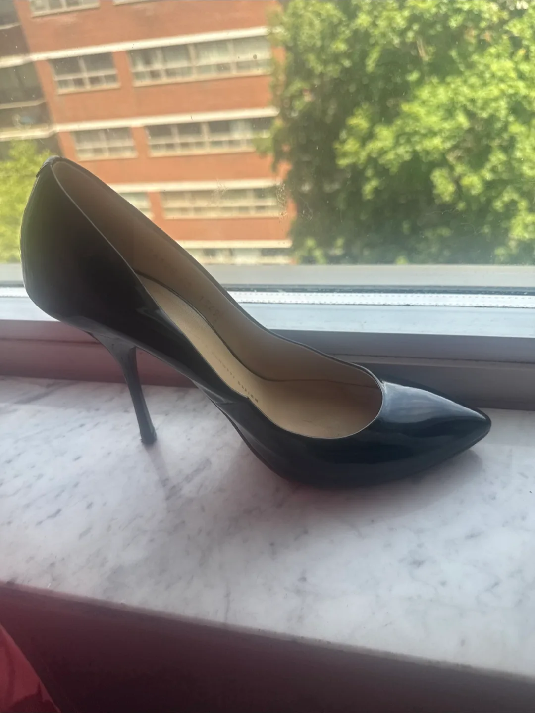 Size 9 Black Pointed-Toe Heels thumbnail