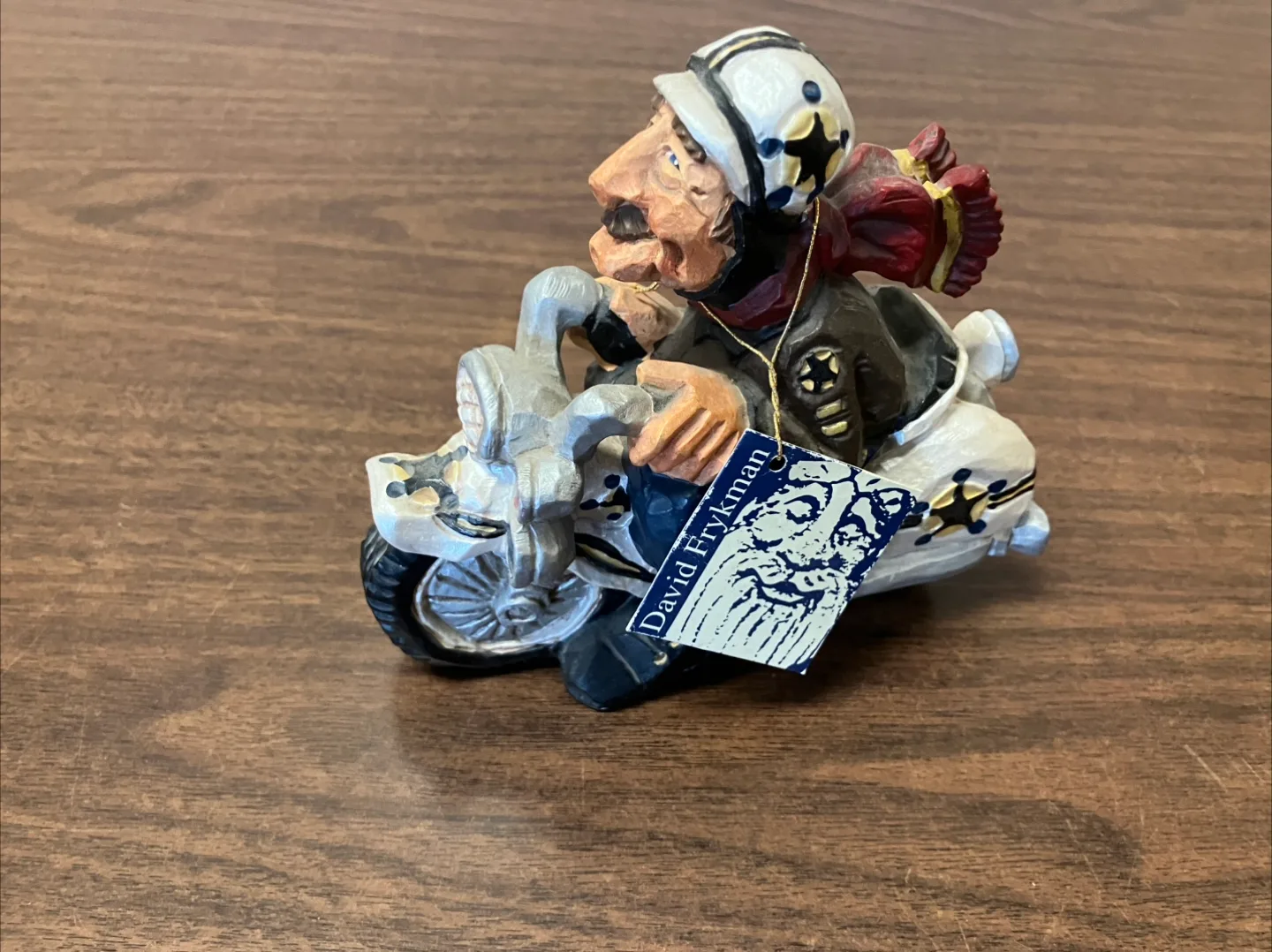 David Frykman Policeman on Motorcycle Figurine thumbnail