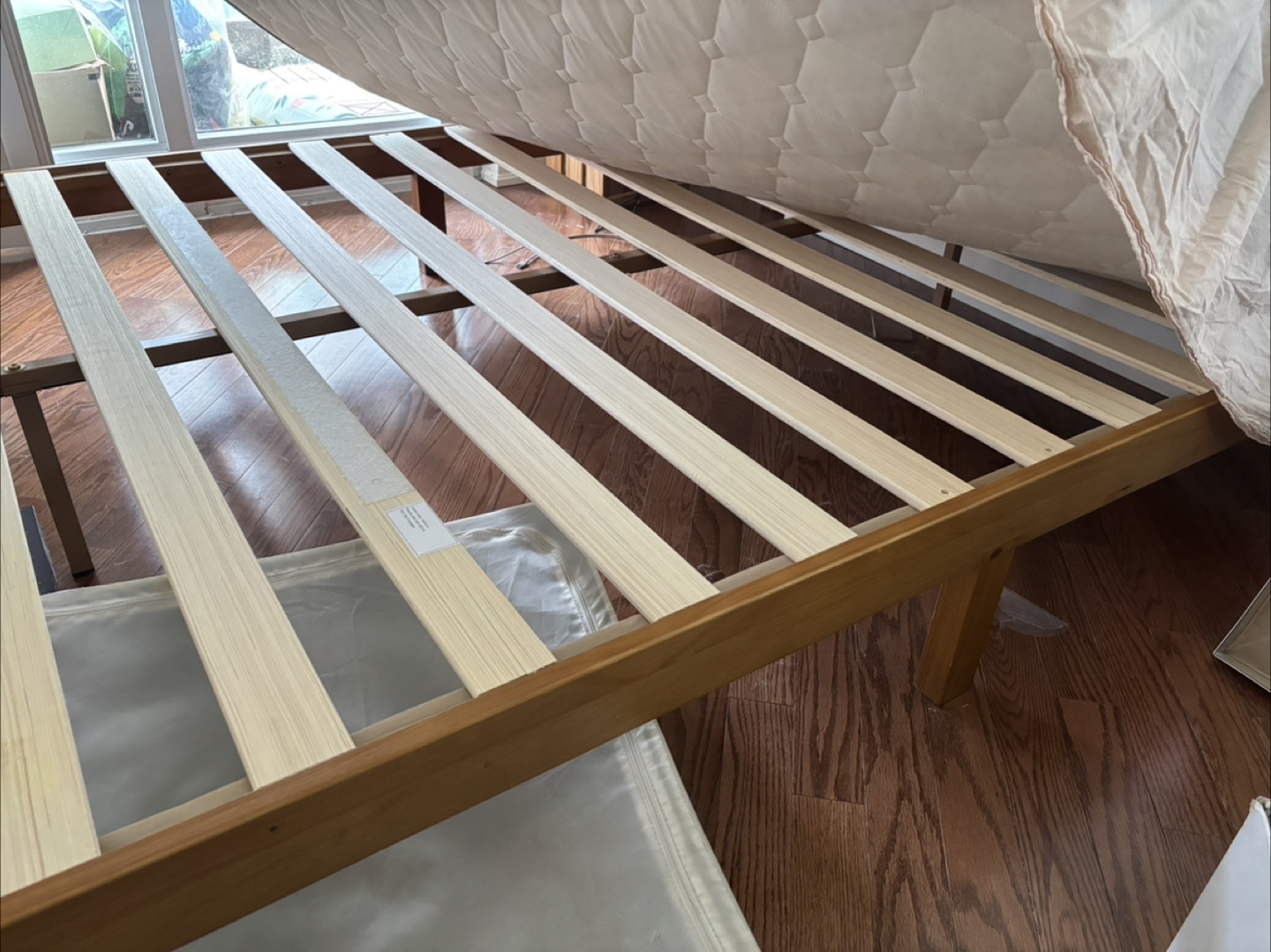 Wooden Bed Frame (with free Queen mattress) - photo 2