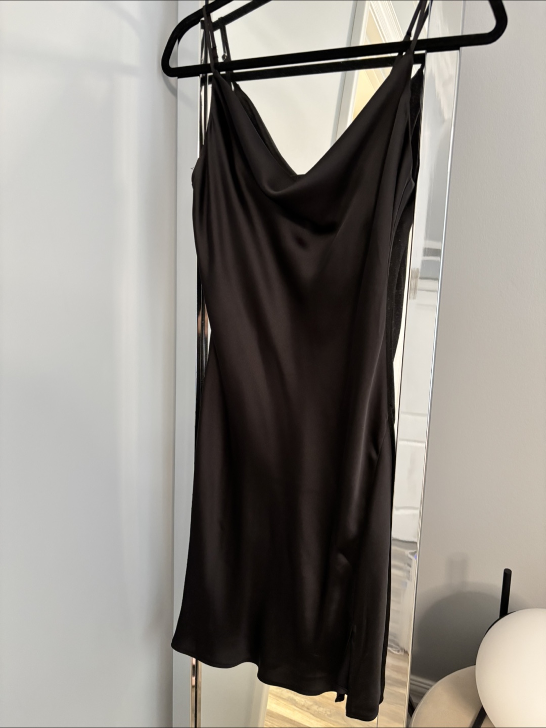 Dynamite Black Satin Dress (mini)