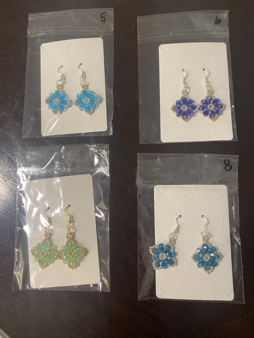 Handmade beaded earrings - photo 2