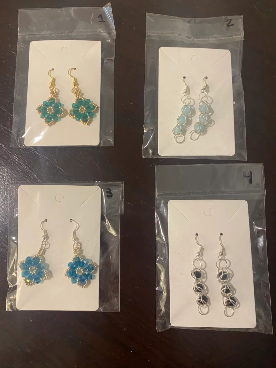 Handmade beaded earrings thumbnail