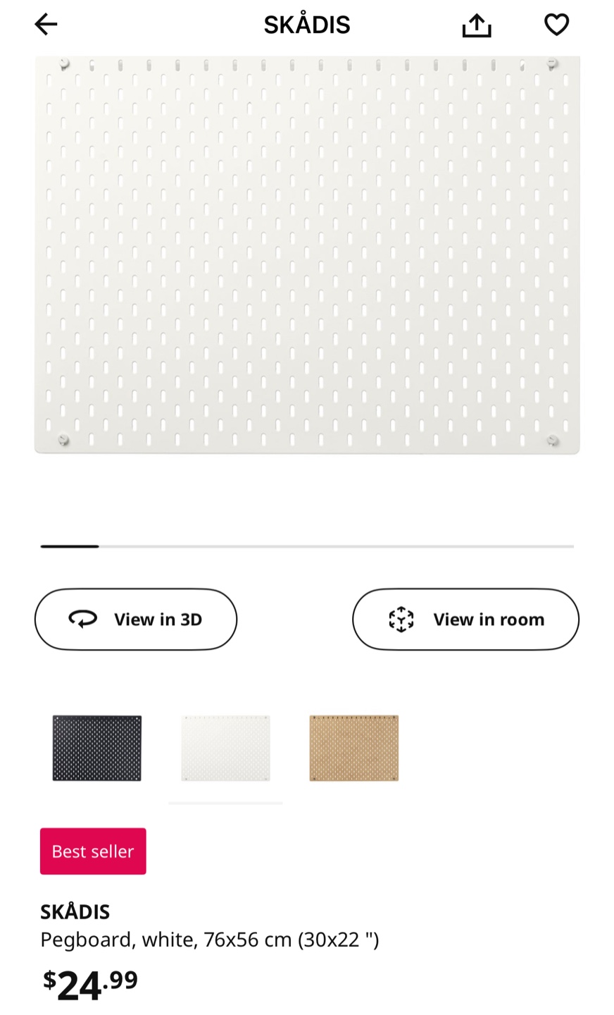 IKEA SKÅDIS Pegboard - photo 3