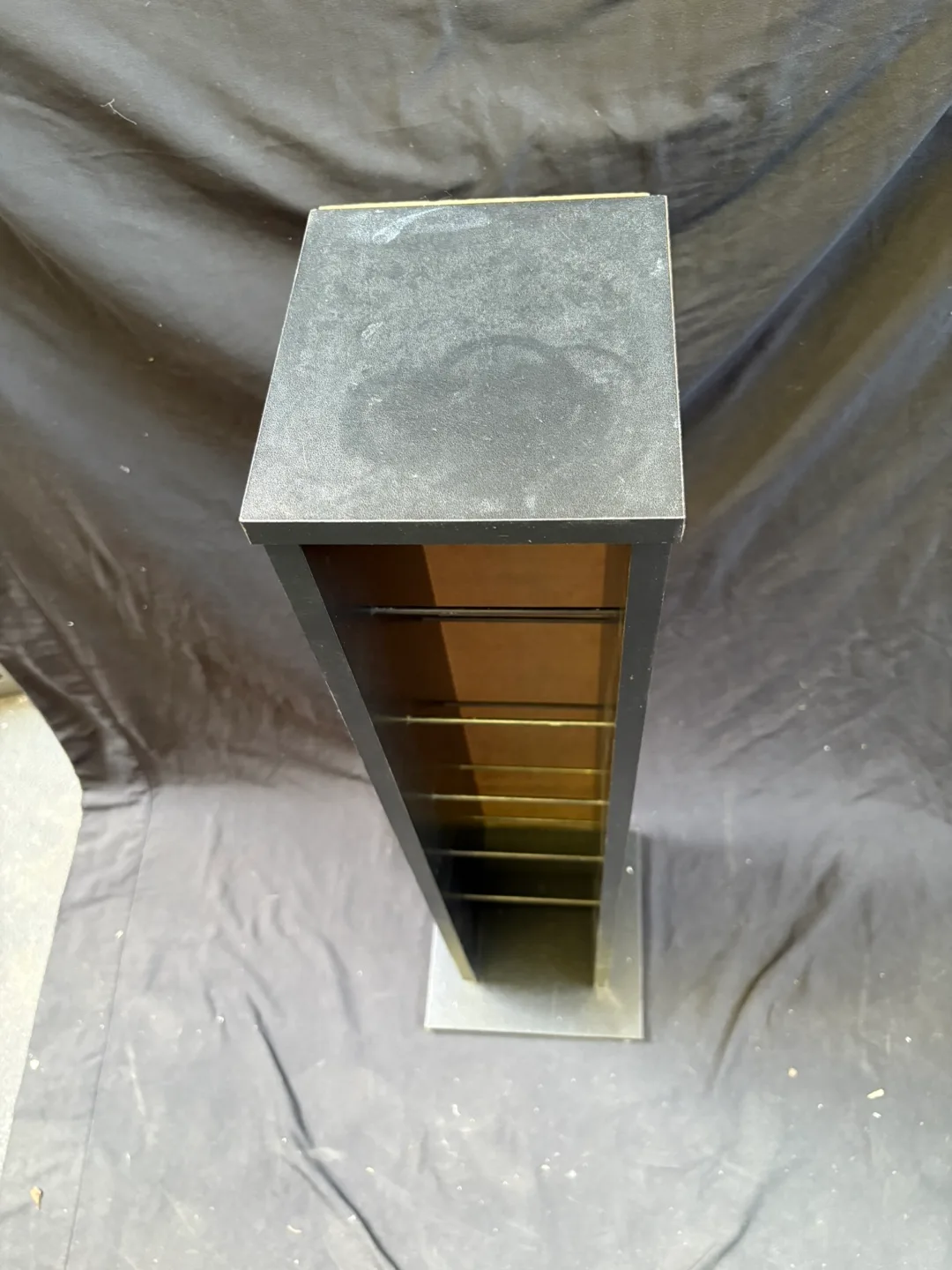 Wooden Black CD Display Tower image indicator(3)