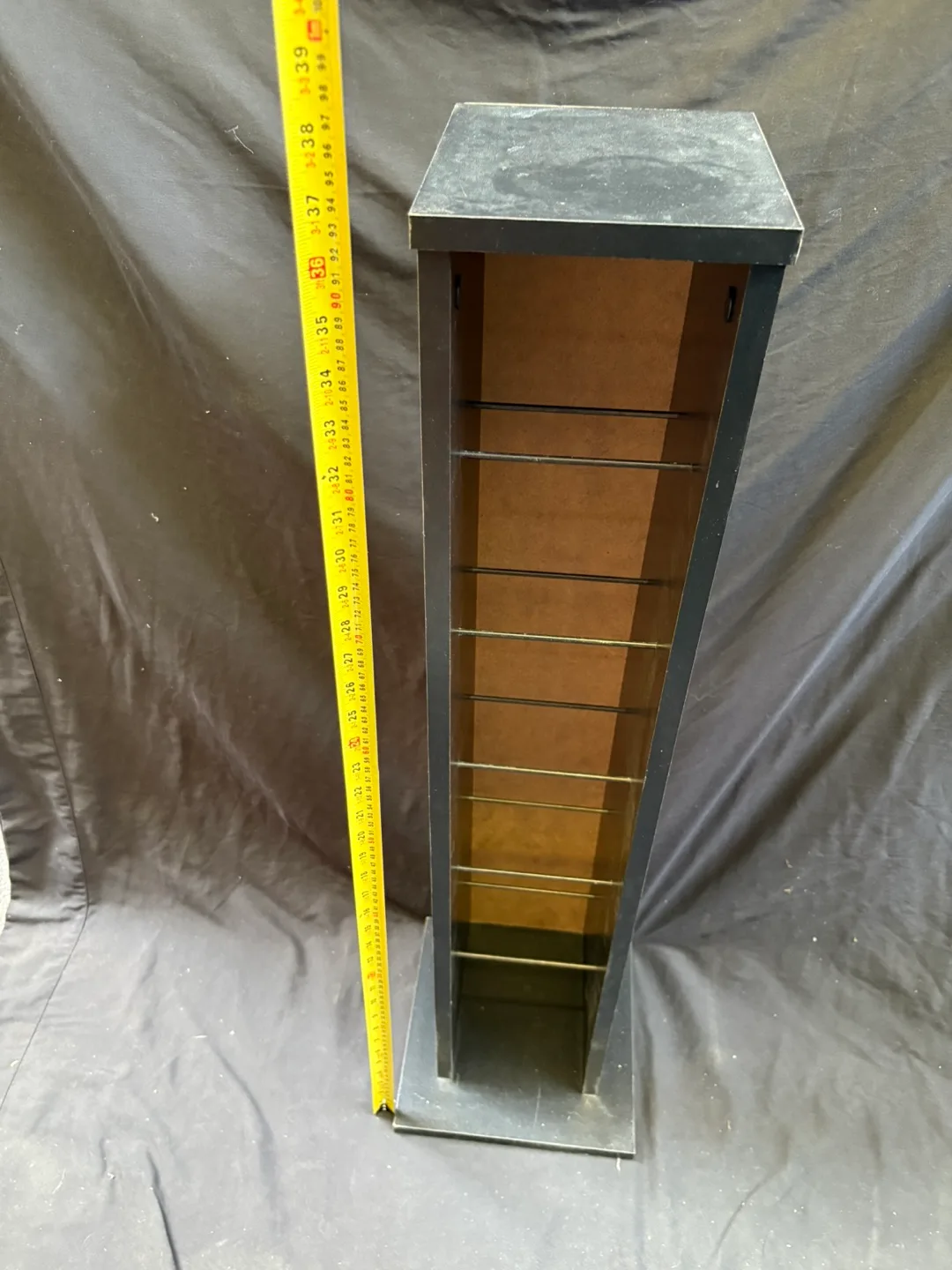 Wooden Black CD Display Tower image indicator(8)