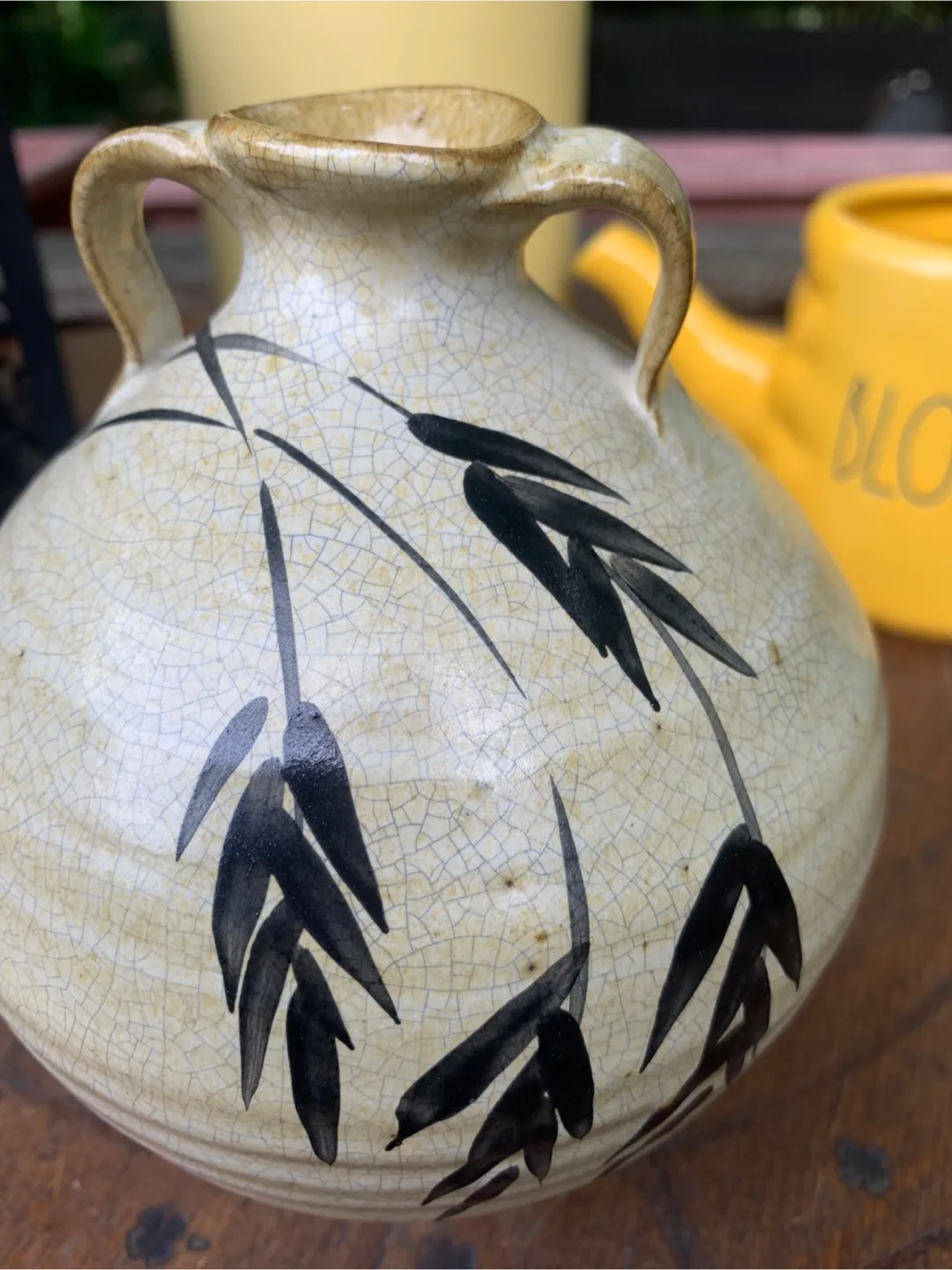 Vintage Pottery Vase with Bamboo Print image indicator(5)