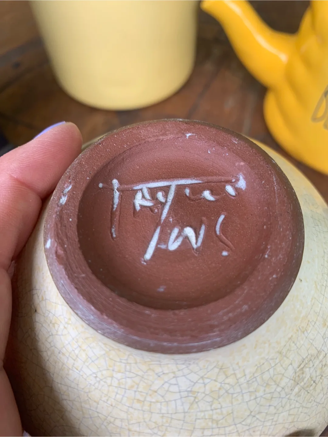 Vintage Pottery Vase with Bamboo Print image indicator(4)