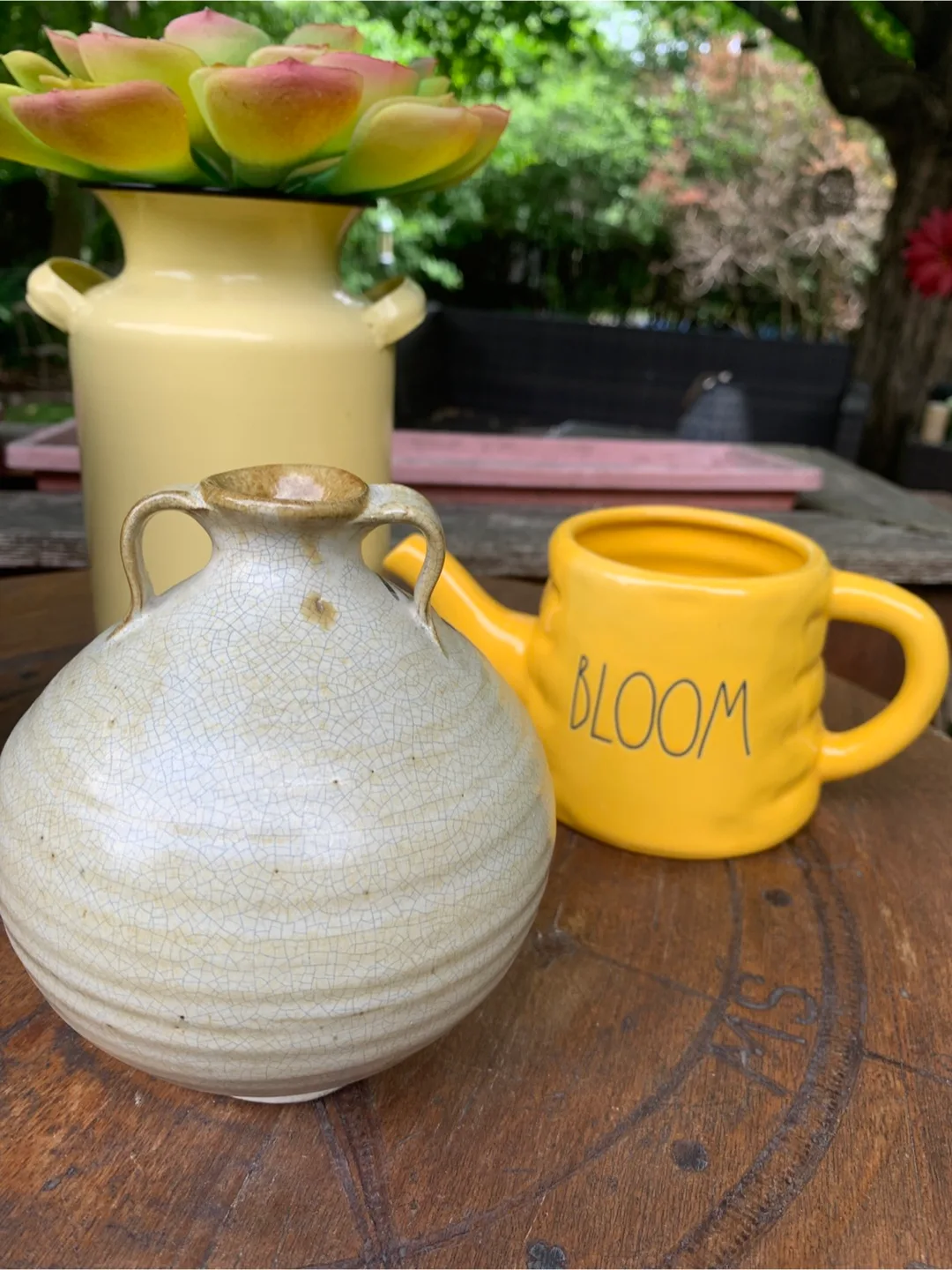 Vintage Pottery Vase with Bamboo Print image indicator(2)