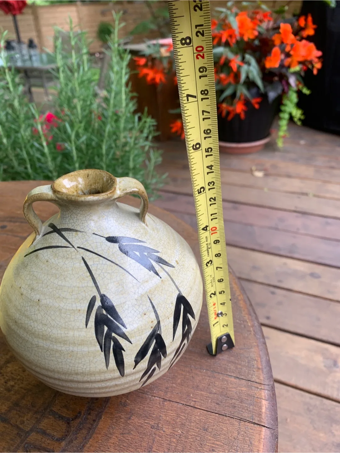 Vintage Pottery Vase with Bamboo Print image indicator(8)