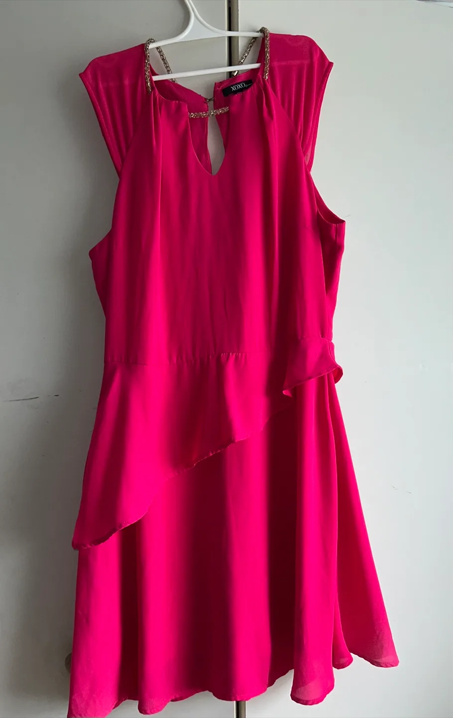XOXO Hot Pink Dress size m thumbnail