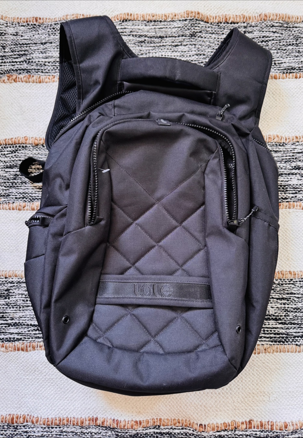 LOLE Black Backpack with Multiple Compartments