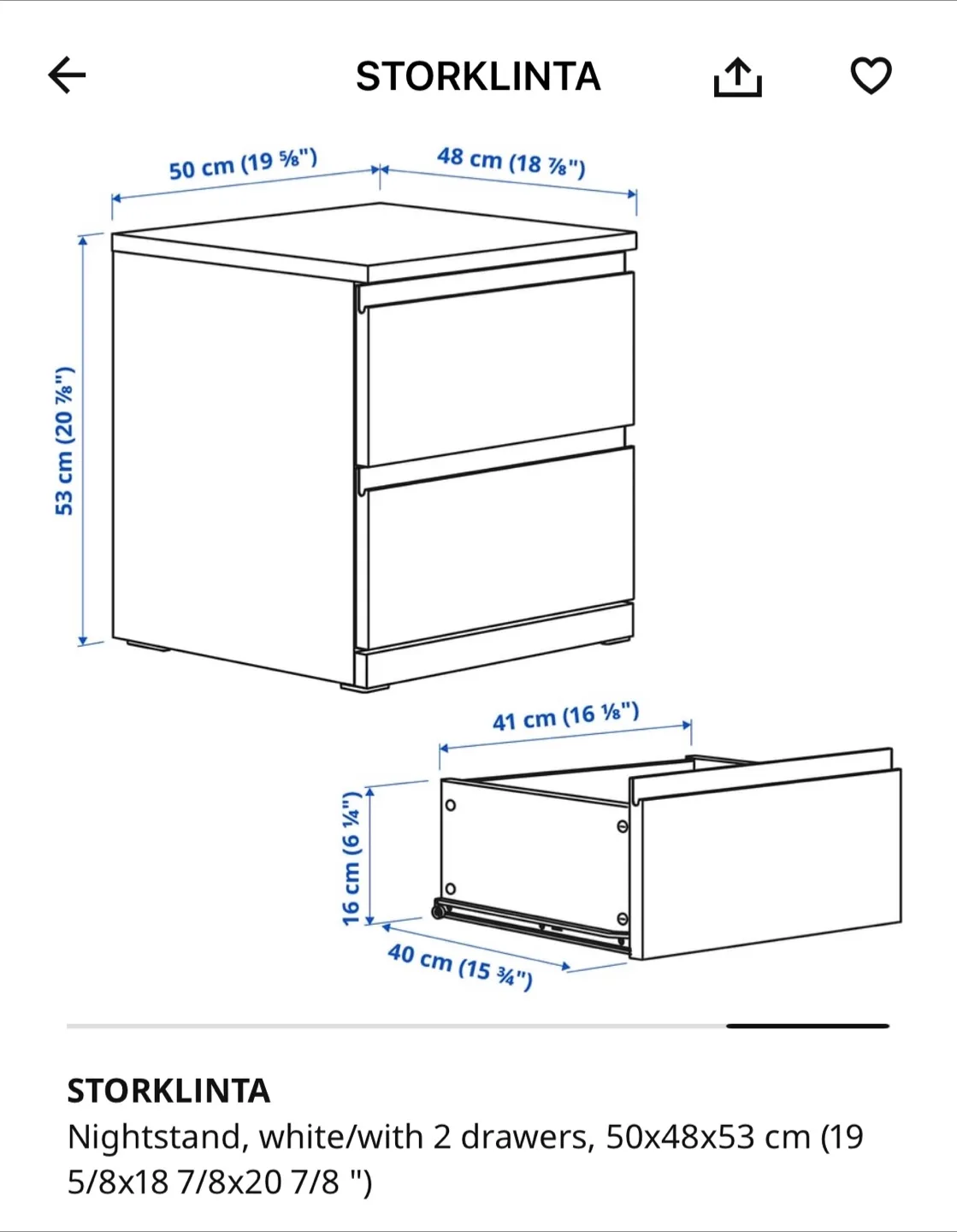 IKEA/STORKLINTA Nightstand image indicator(2)