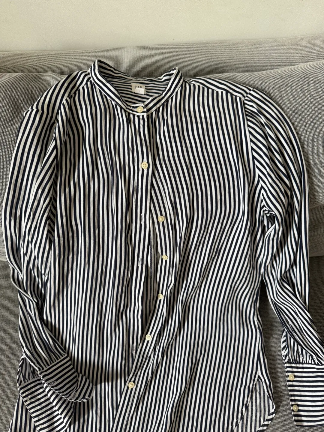 GAP Striped Long Sleeve Blouse - Small thumbnail