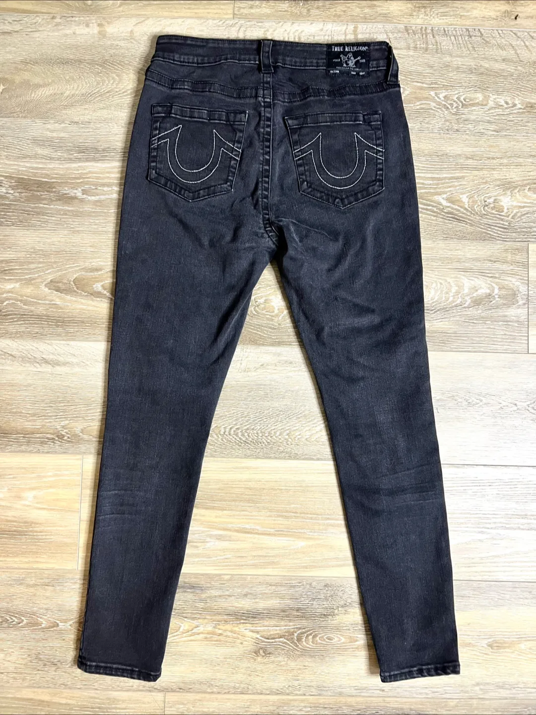 True Religion Jennie Curve Skinny Jean Stonewashed Black Size 32 thumbnail