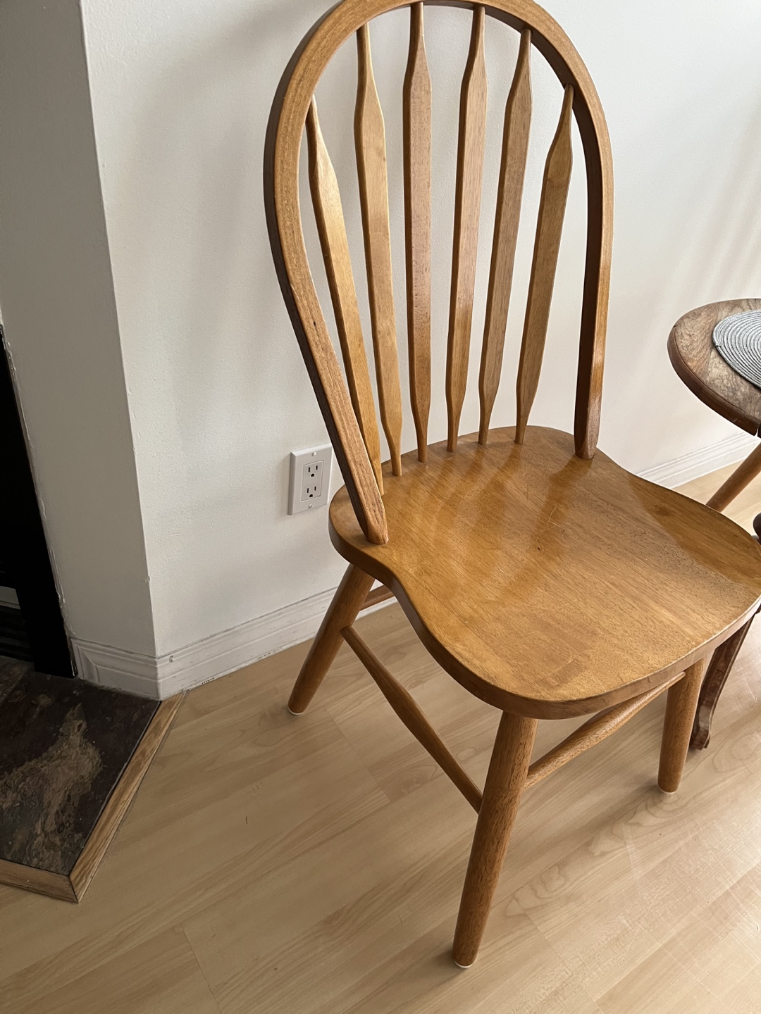 2 Wooden Spindle Back Chairs