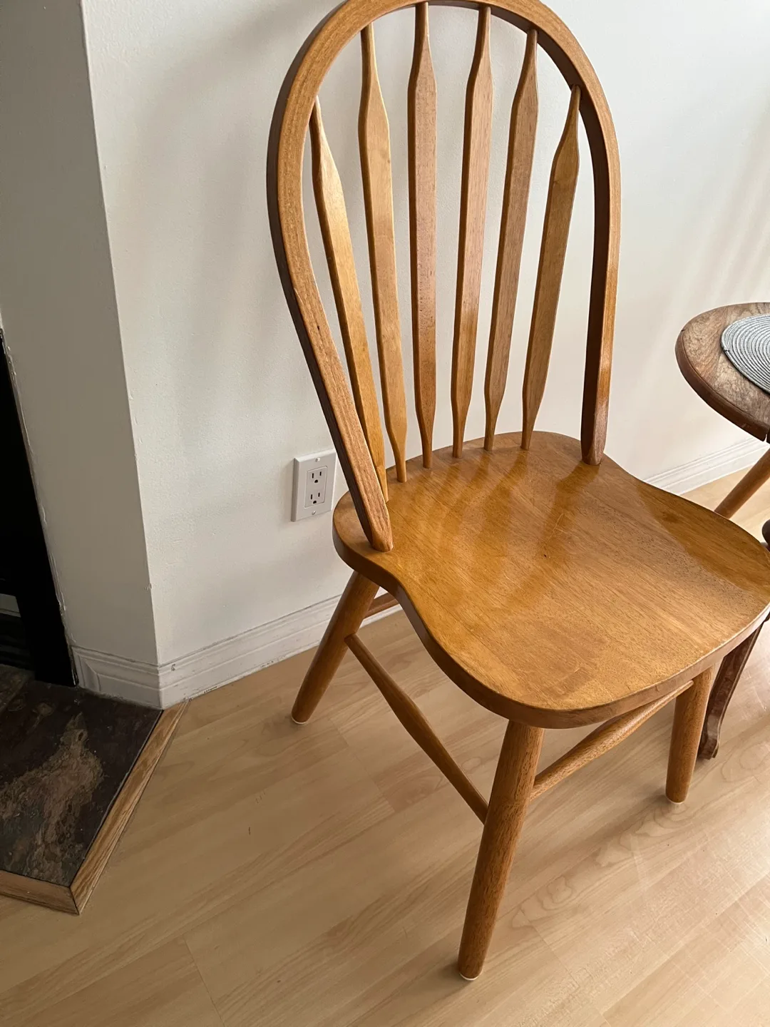 2 Wooden Spindle Back Chairs thumbnail