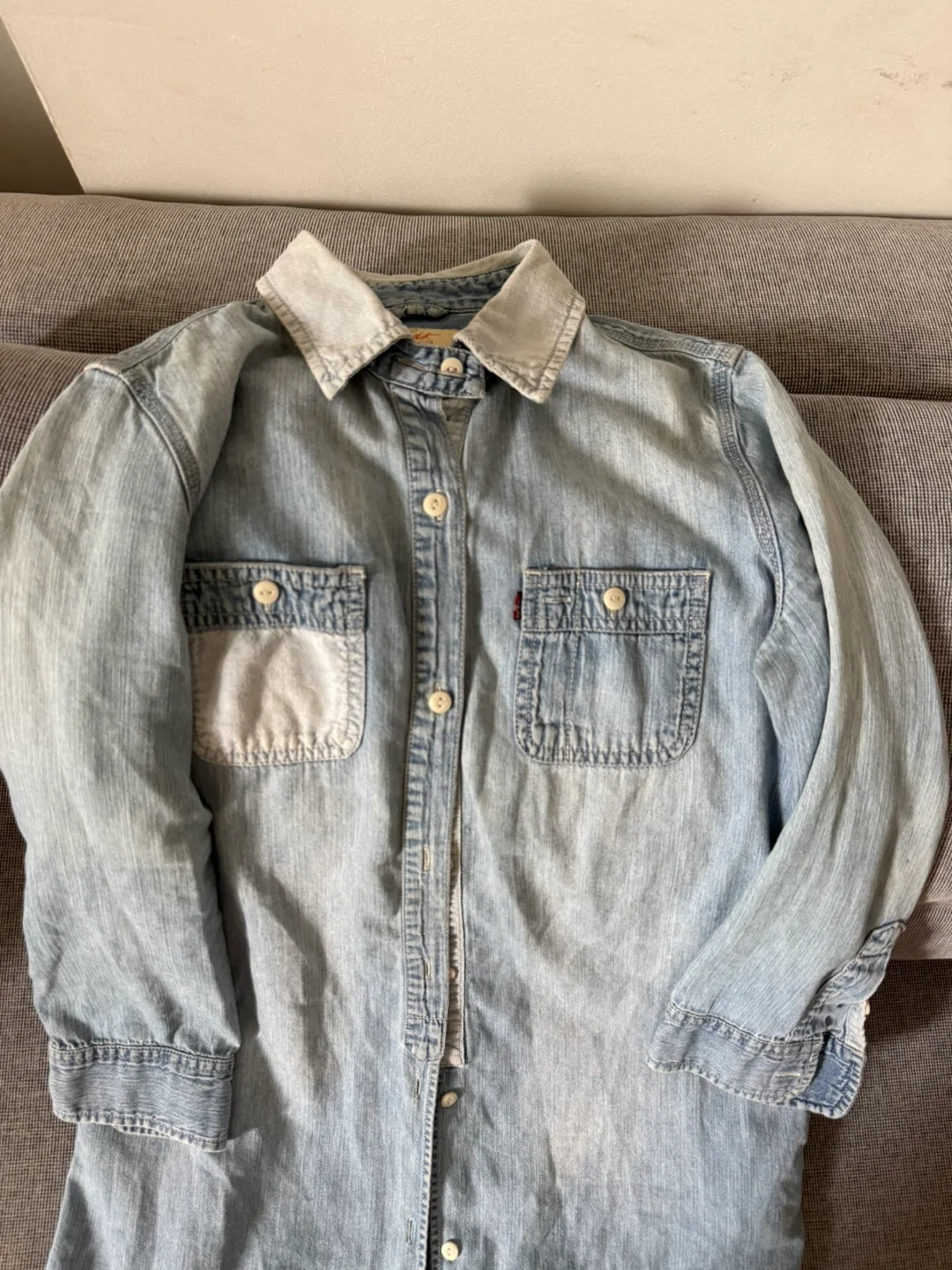 Levis Denim Shirt Dress or layer top size small image indicator(2)