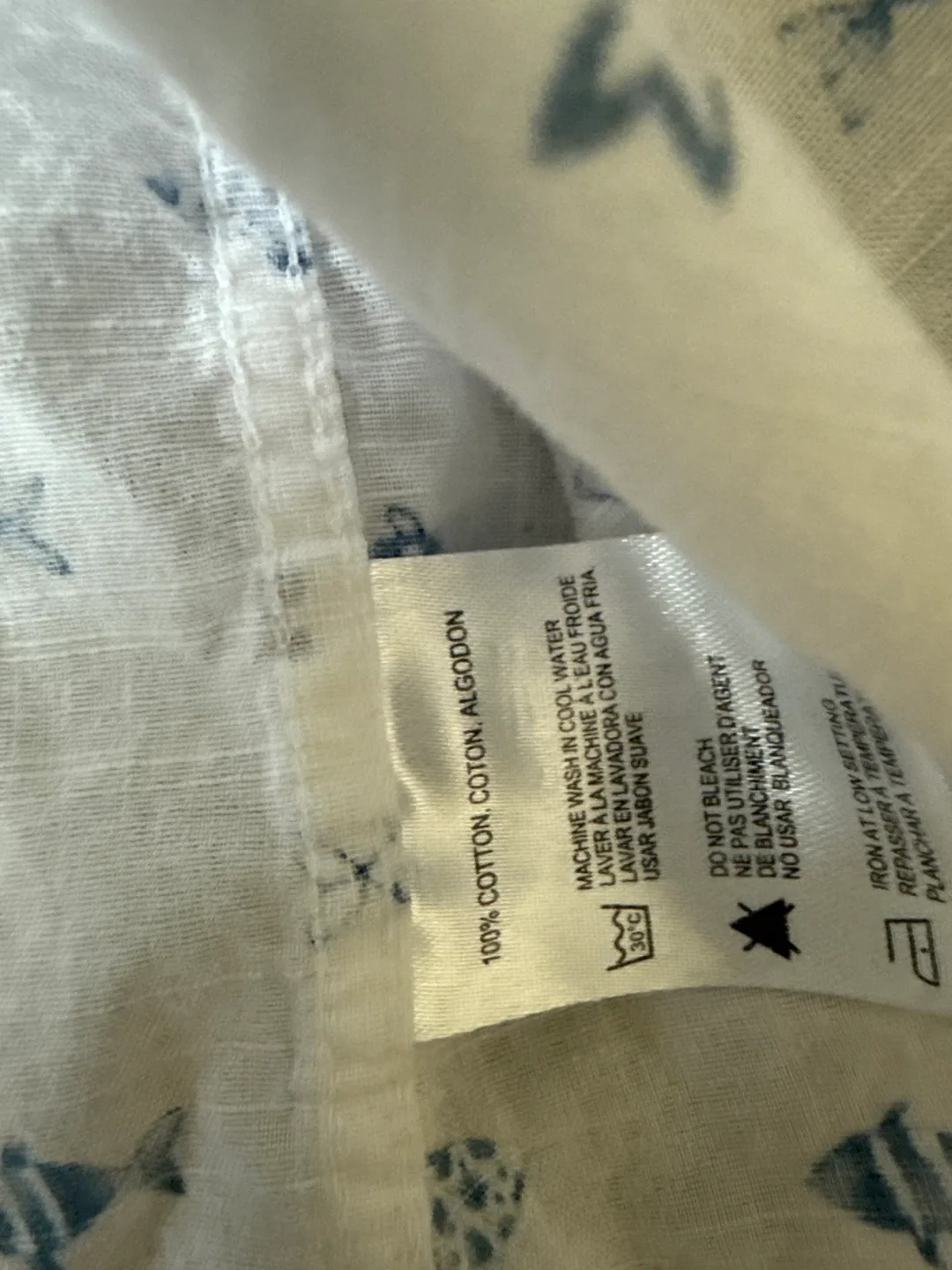 Men’s Button down cotton Fish Print Shirt - Large image indicator(5)