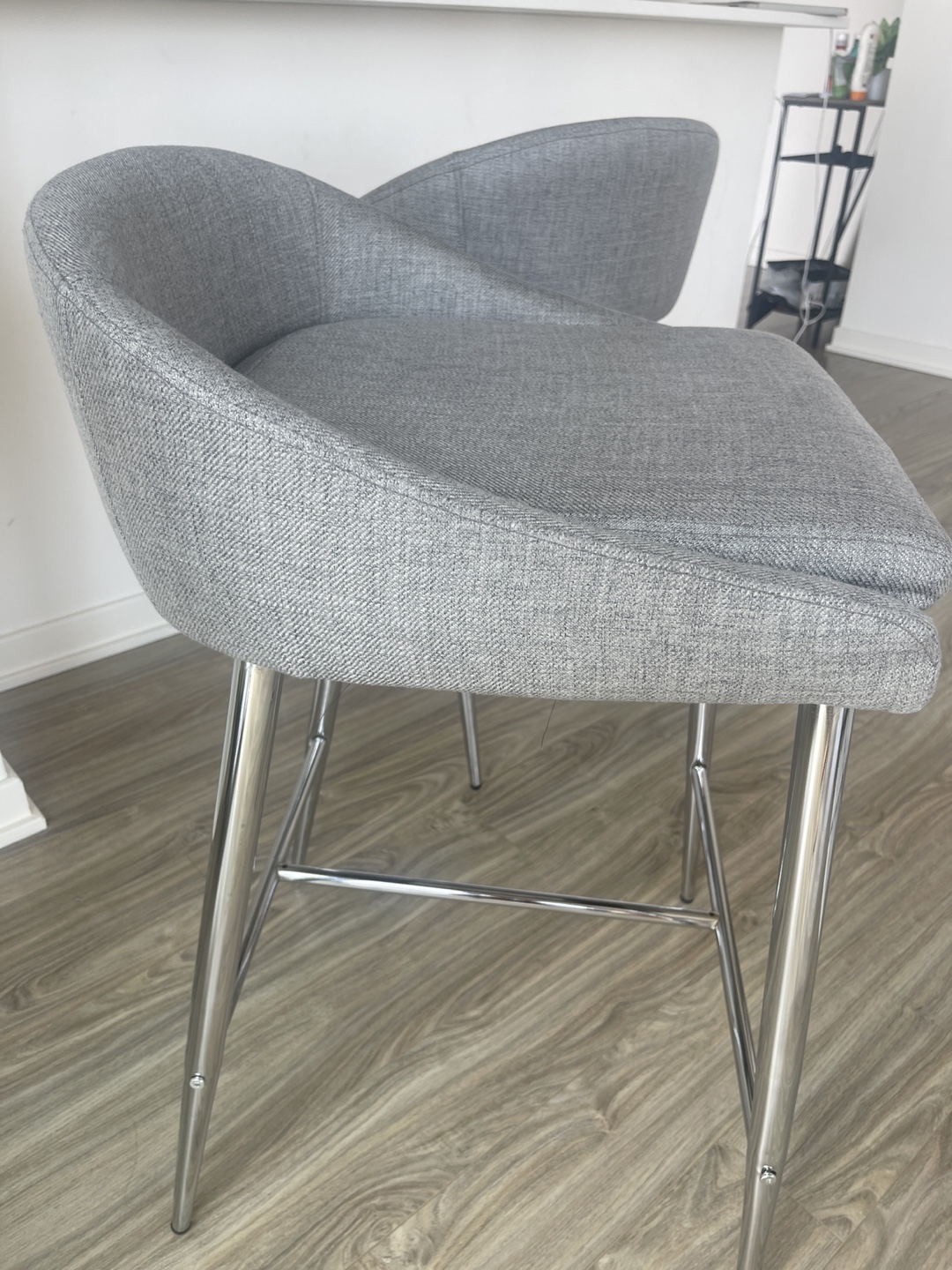 Gray Upholstered Bar Stools - photo 3