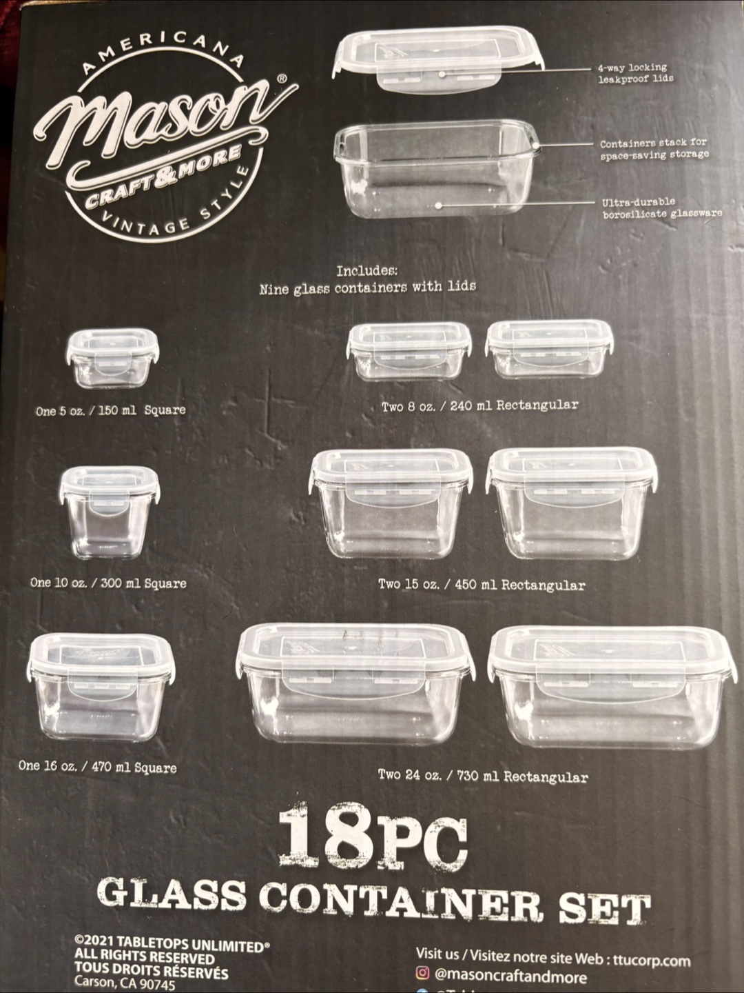 Mason 18pc Glass Container Set - photo 4