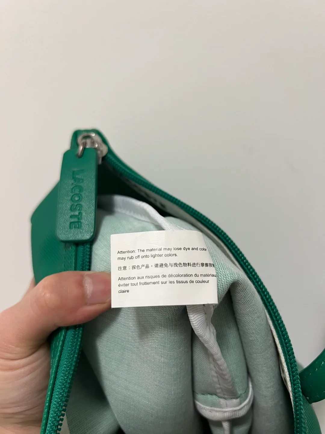Lacoste Waterproof Green Zipper Tote image indicator(3)