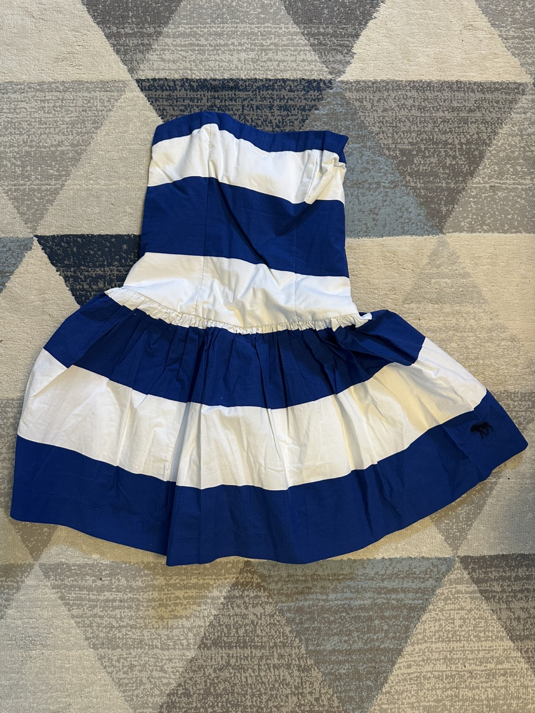 Abercrombie & Fitch Striped Strapless Dress