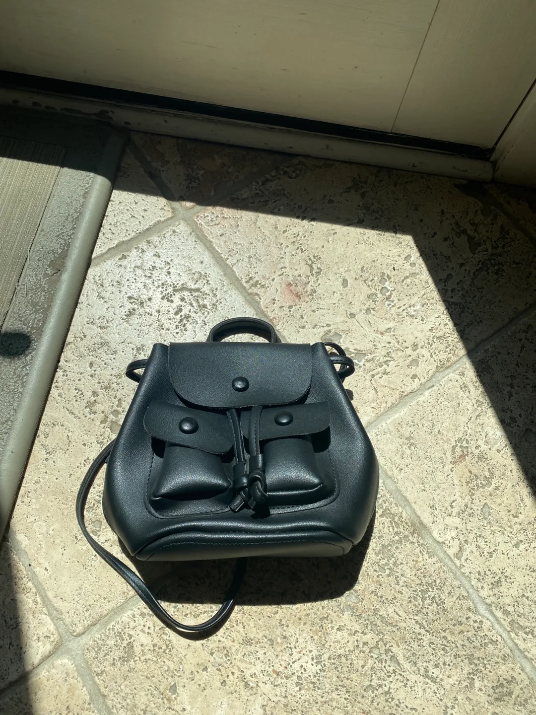Black Mini Backpack thumbnail