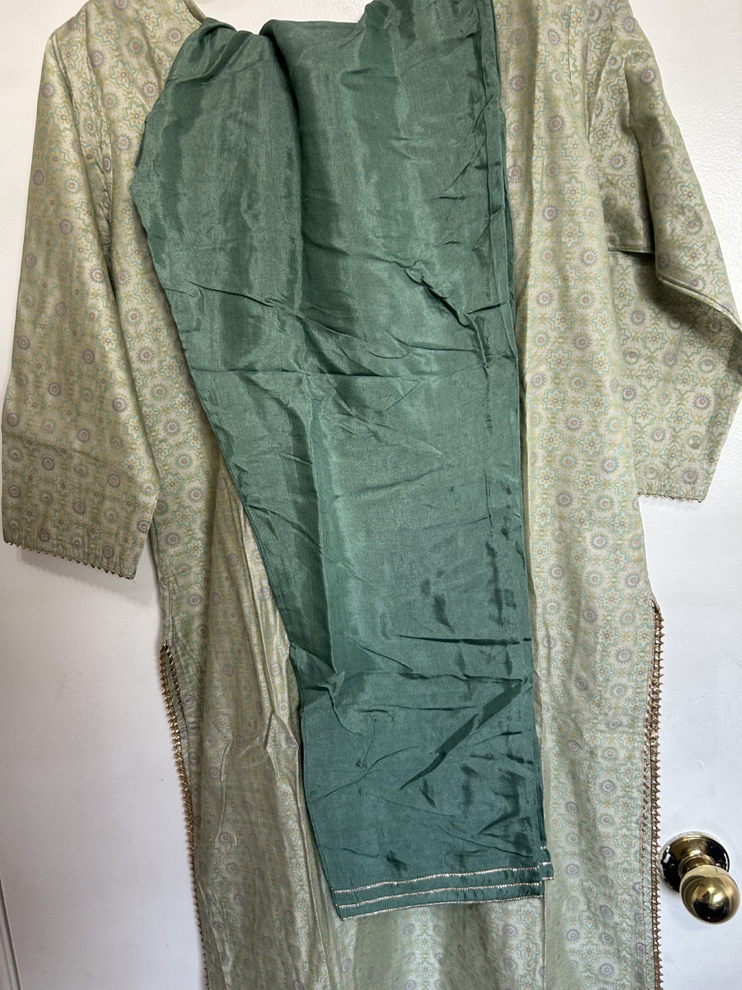 Embroidered Floral Print Kurta Suit - photo 4