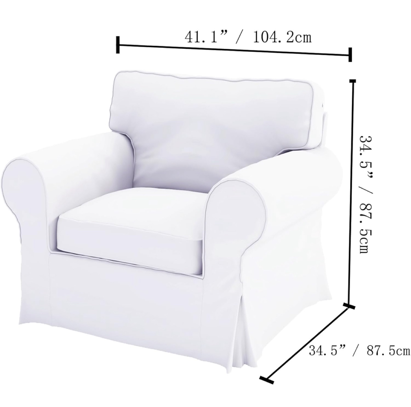White Armchair Slipcover - photo 2