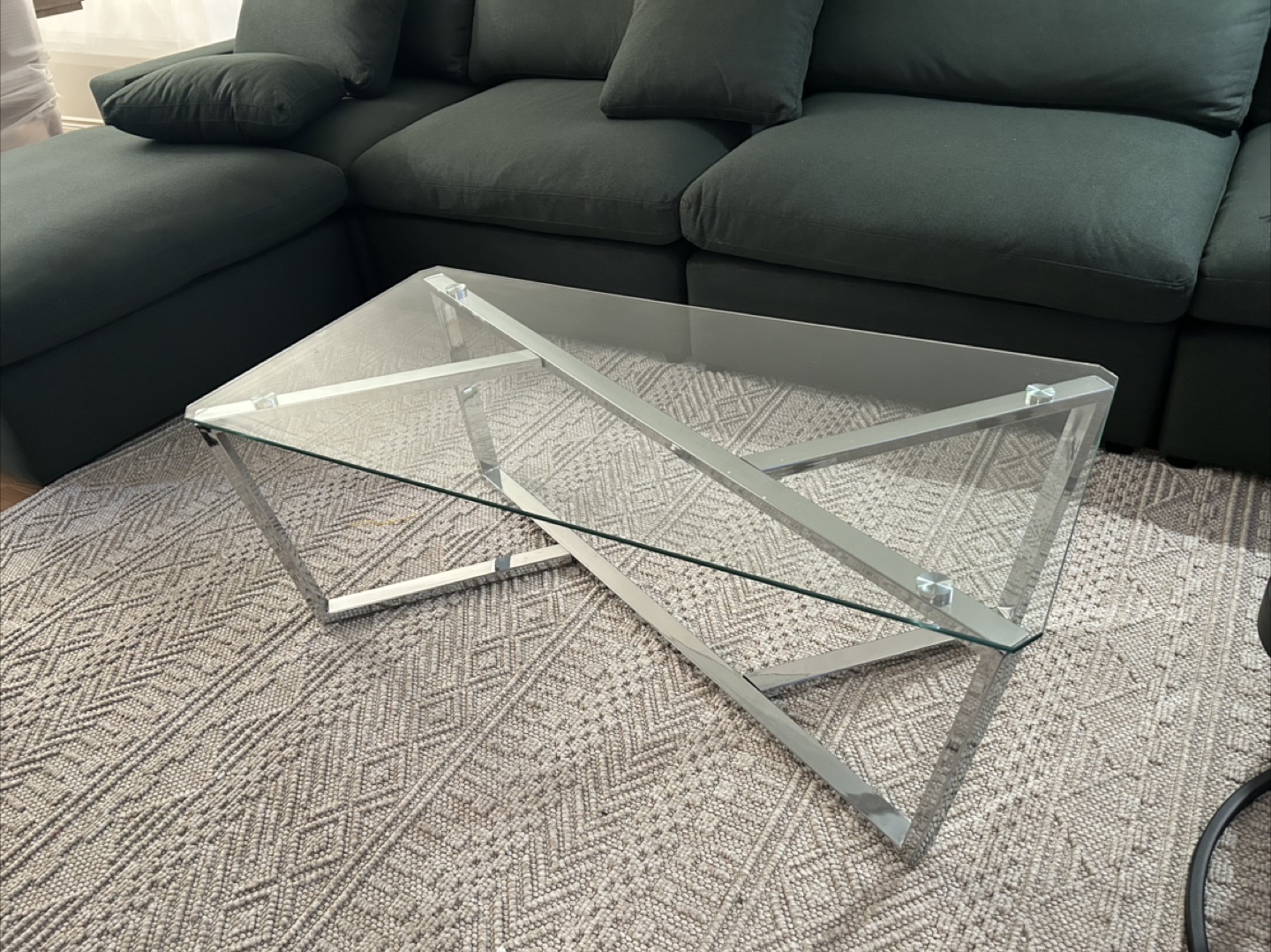 Closing sale—brand new Glass and Metal Coffee Table