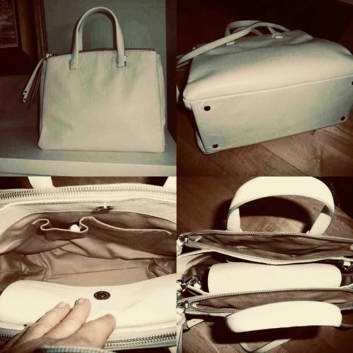 Brand new Banana Republic $450 cost LEATHER Handbag image indicator(3)