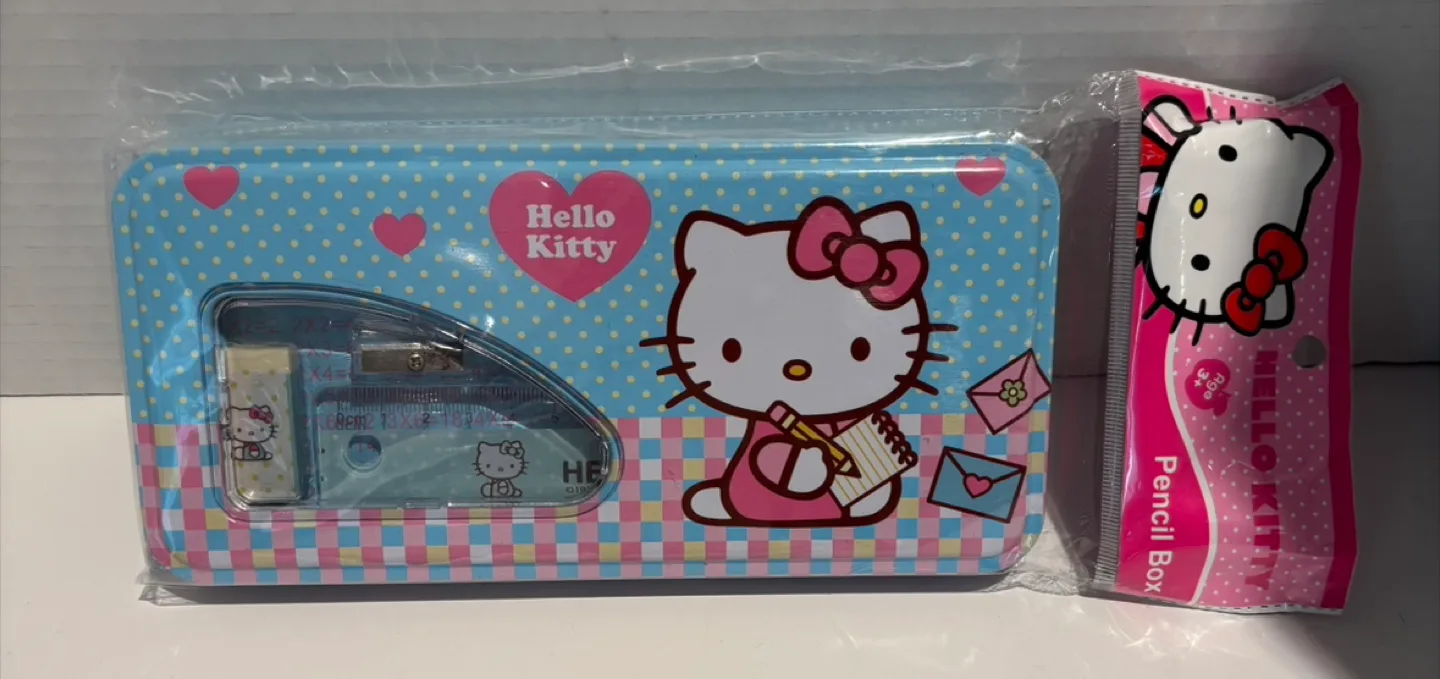 Sanrio Hello Kitty Pencil Case 2015 & Two Cups Gift Set - New image indicator(3)