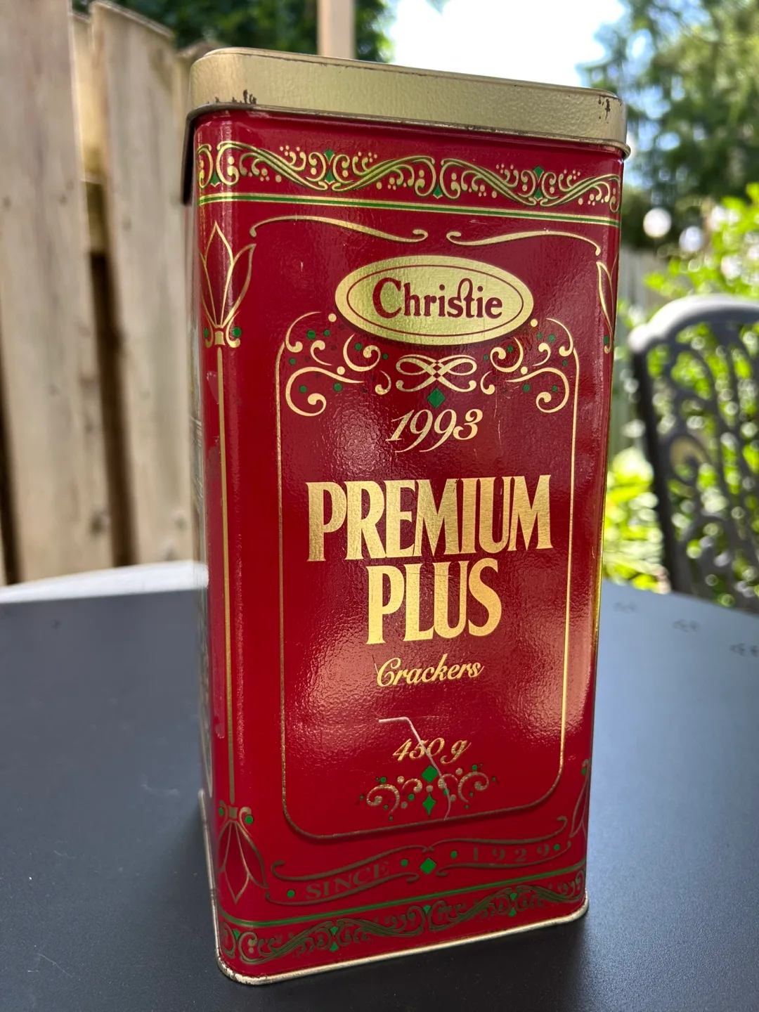 Vintage 1993 Christie Premium Plus Cracker Tin thumbnail