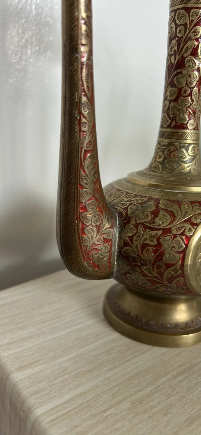 Vintage Brass Decorative Urn image indicator(3)