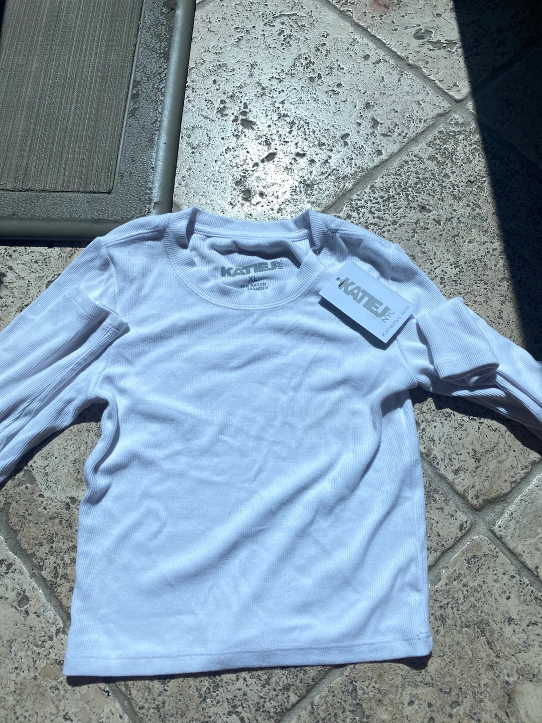 KATEJ NYC Ribbed Long Sleeve Top - XL thumbnail