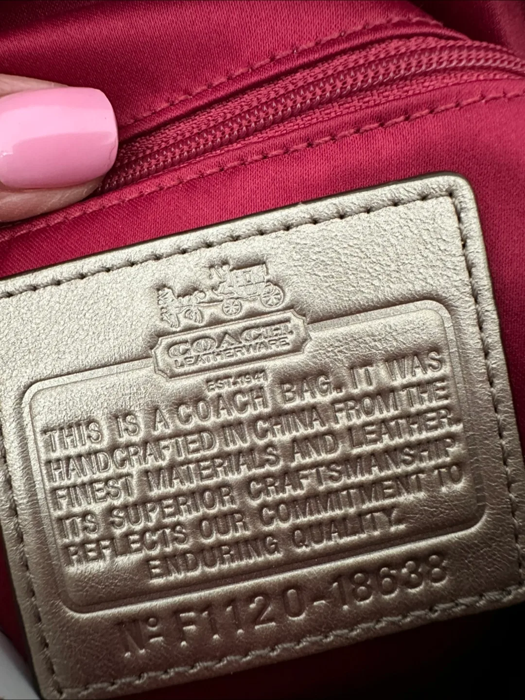 Coach Madison Sophia Mini Sequin Satchel bag. image indicator(6)