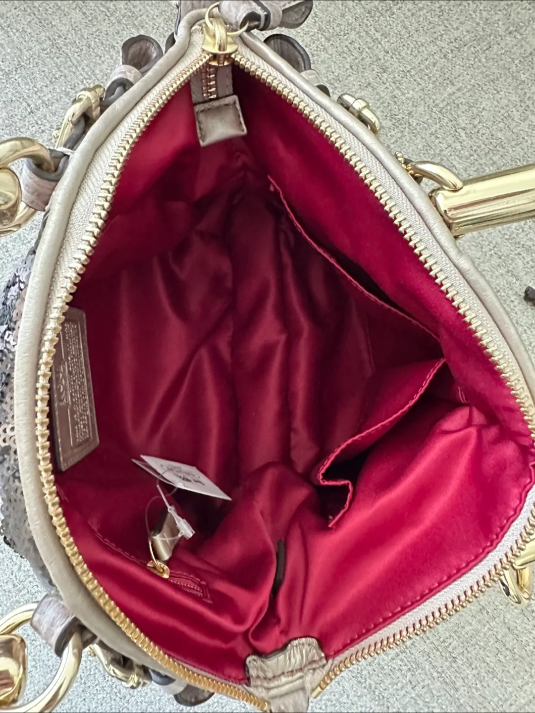 Coach Madison Sophia Mini Sequin Satchel bag. image indicator(9)