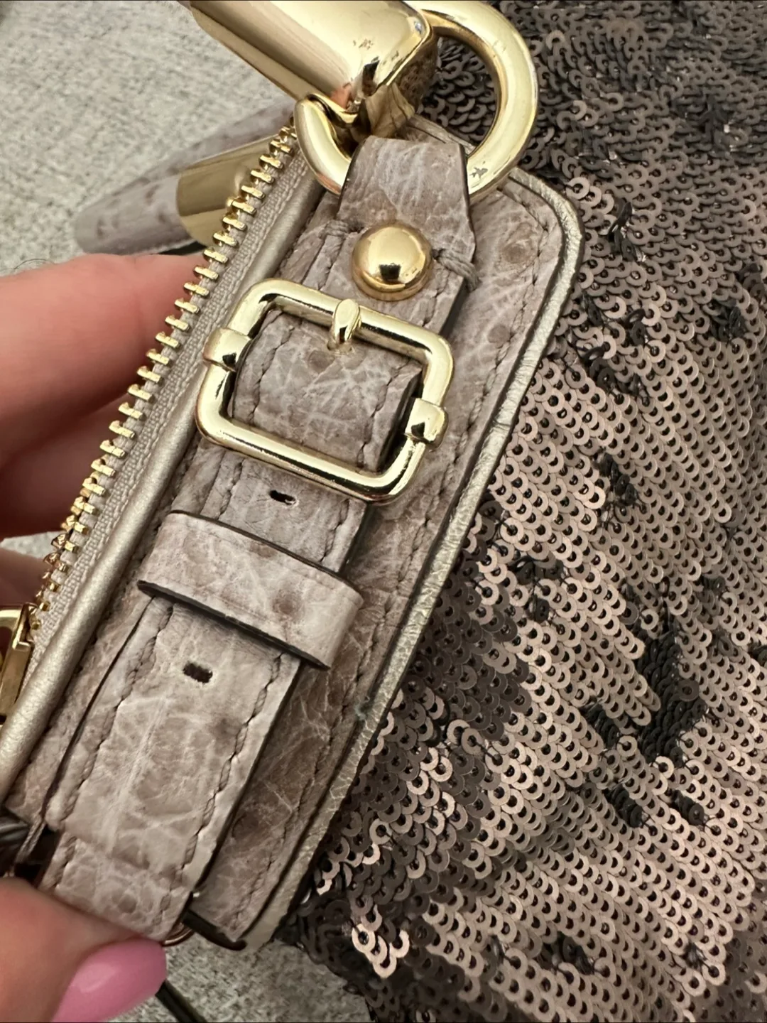 Coach Madison Sophia Mini Sequin Satchel bag. image indicator(7)