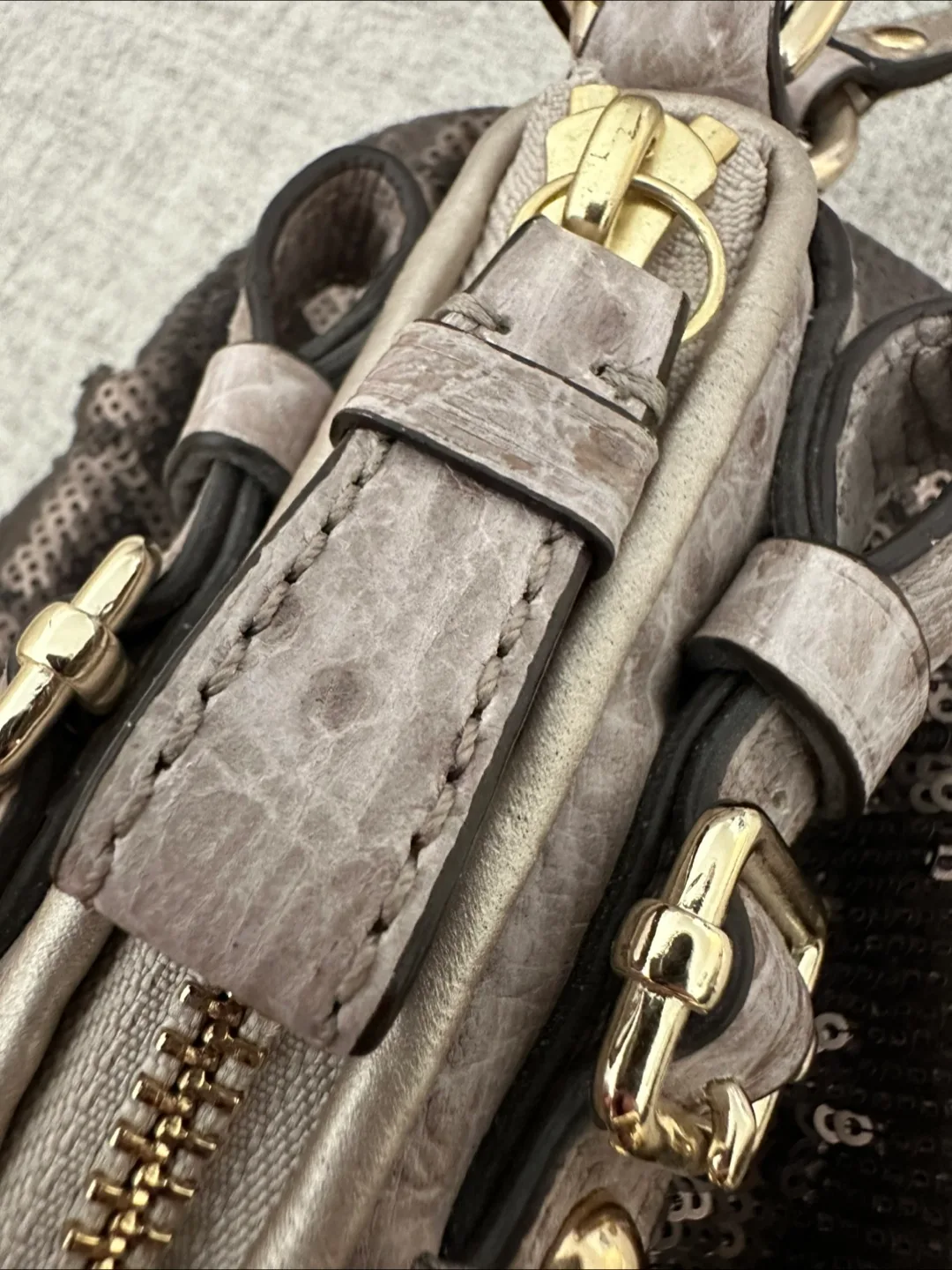 Coach Madison Sophia Mini Sequin Satchel bag. image indicator(8)