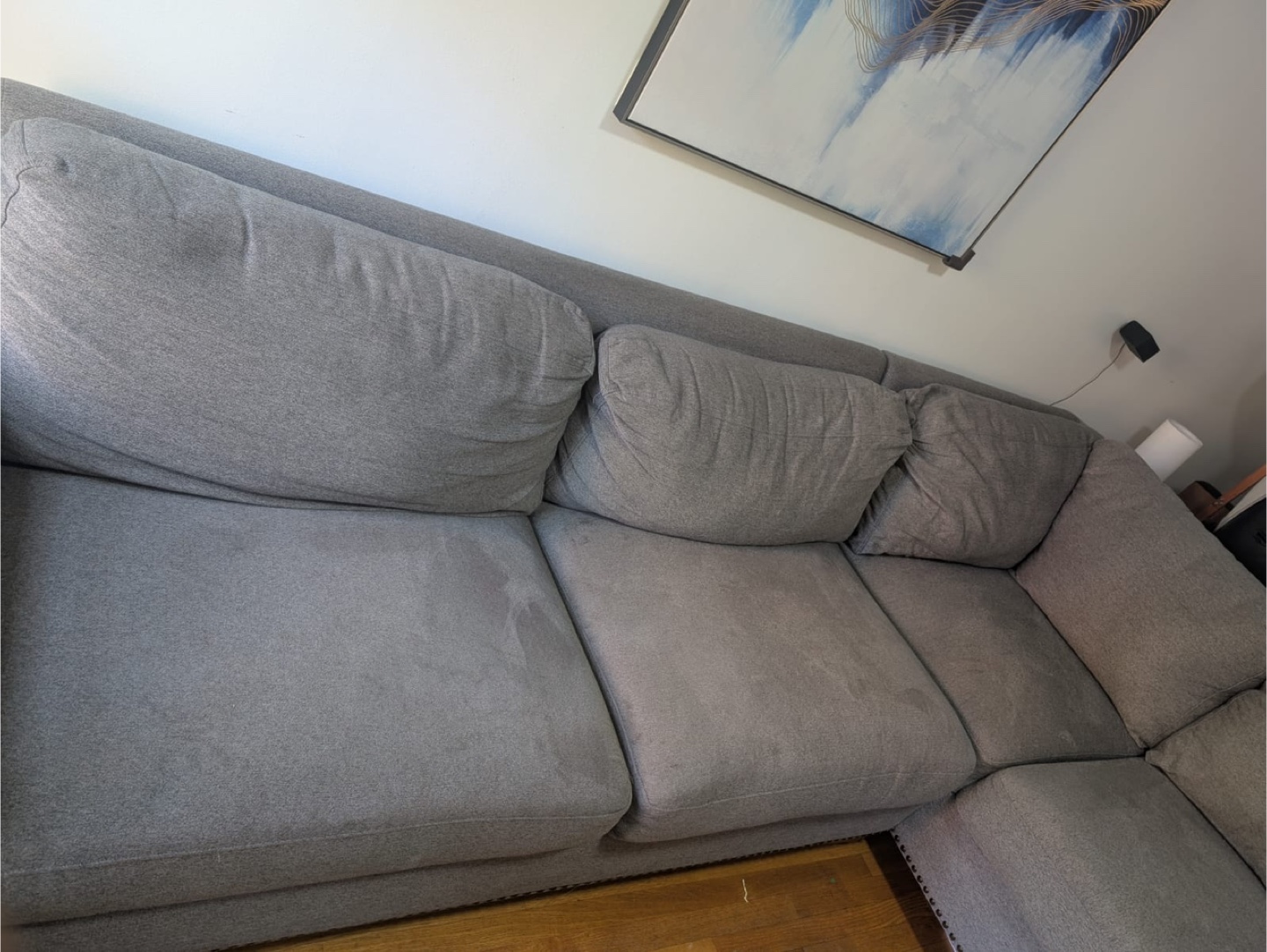Thomasville Gray Sectional Couch - photo 2