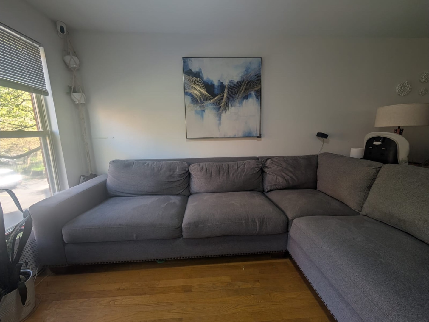 Thomasville Gray Sectional Couch