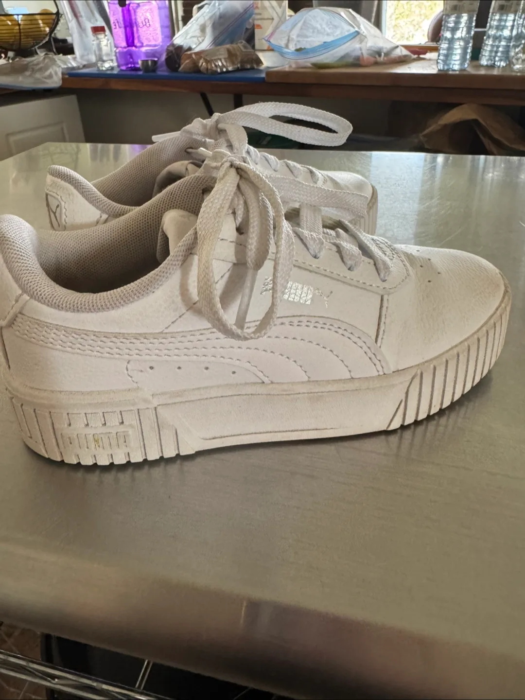 Puma White Sneakers - kids size 12 image indicator(3)