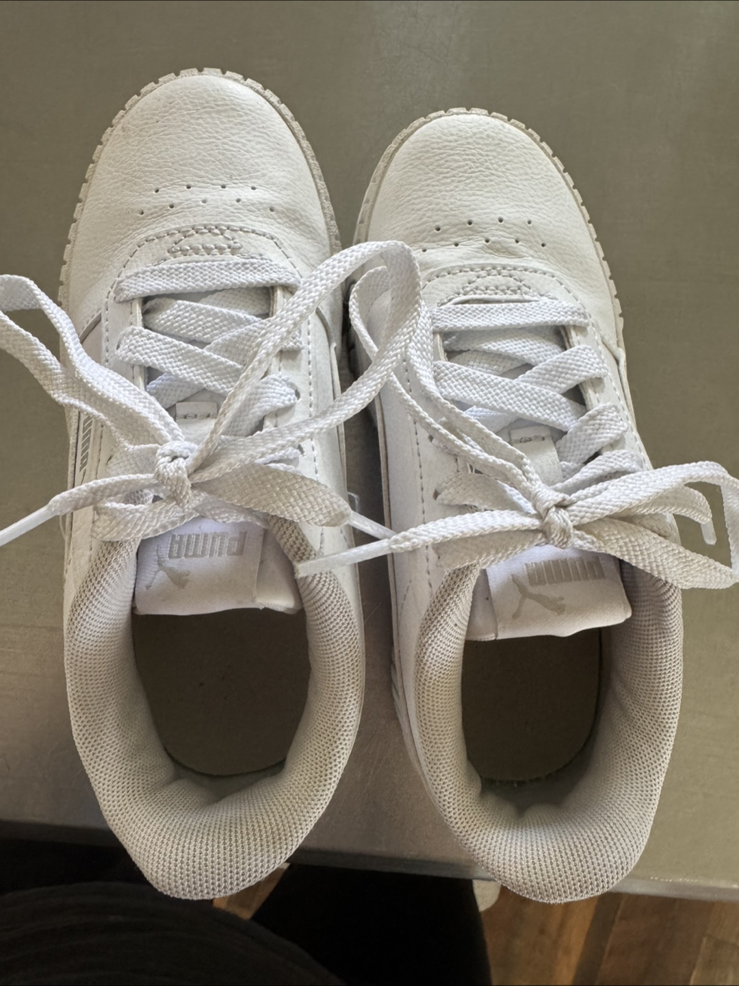 Puma White Sneakers - kids size 12