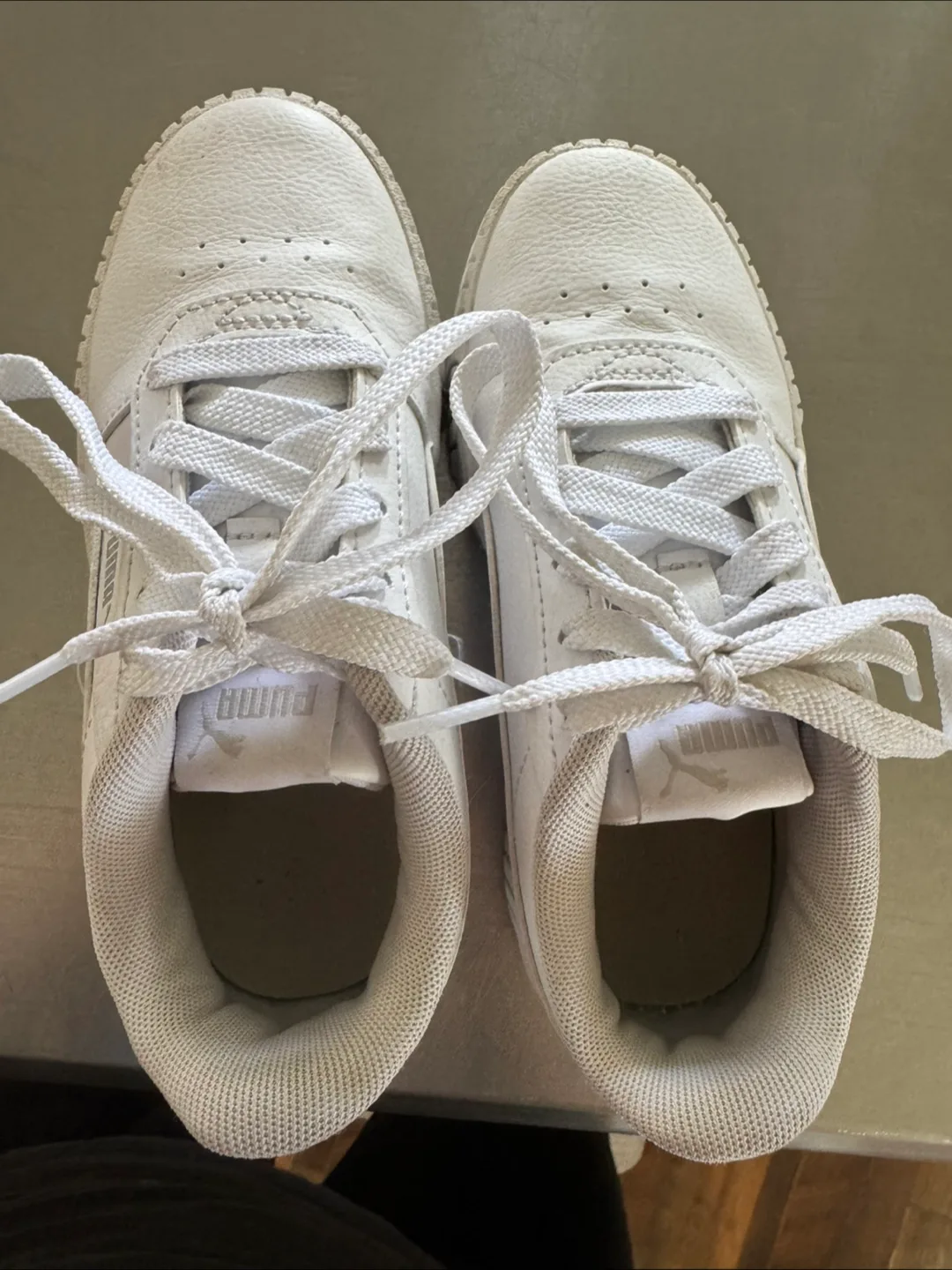 Puma White Sneakers - kids size 12