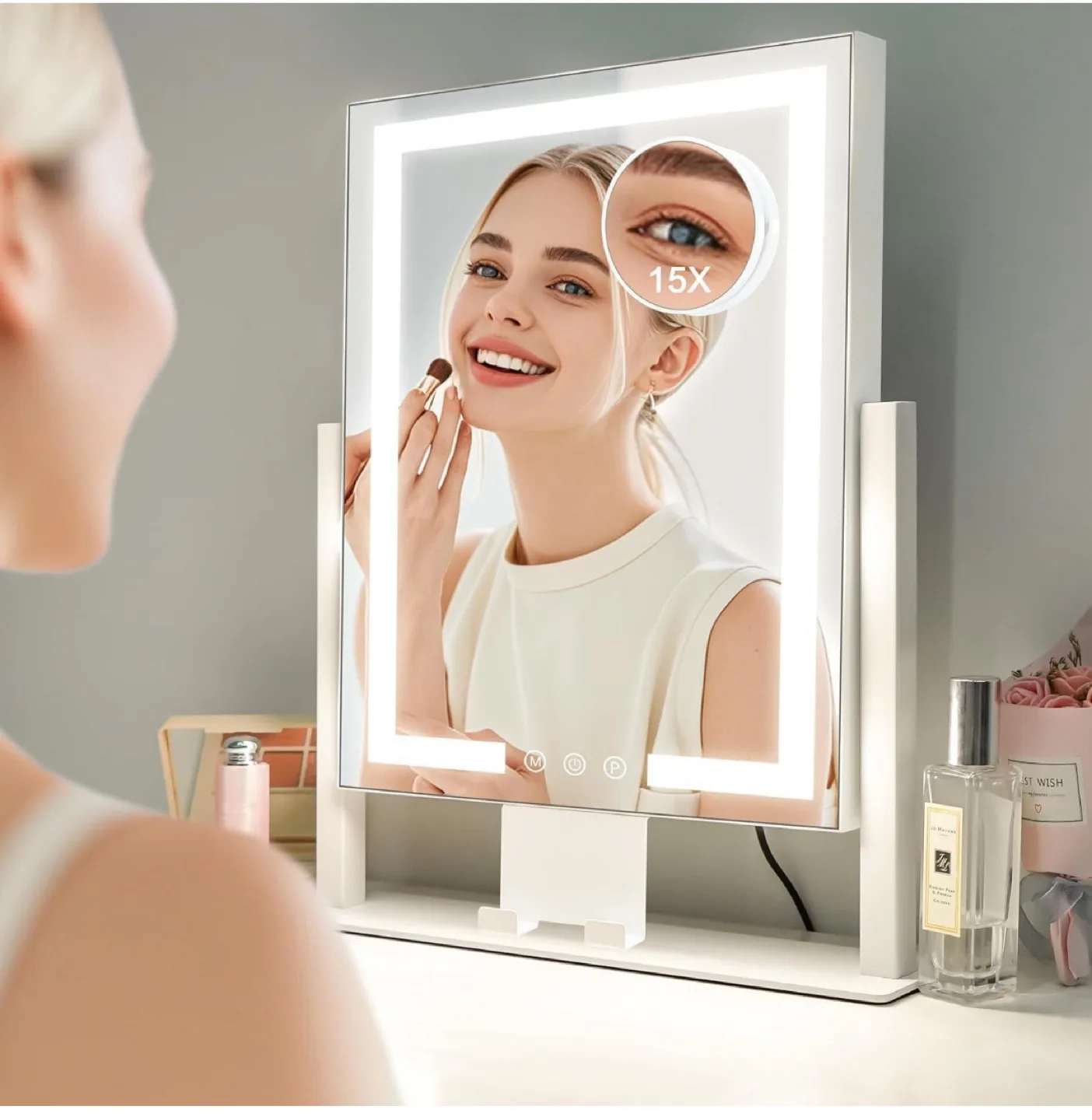 Illuminated Makeup Mirror with phone holder thumbnail